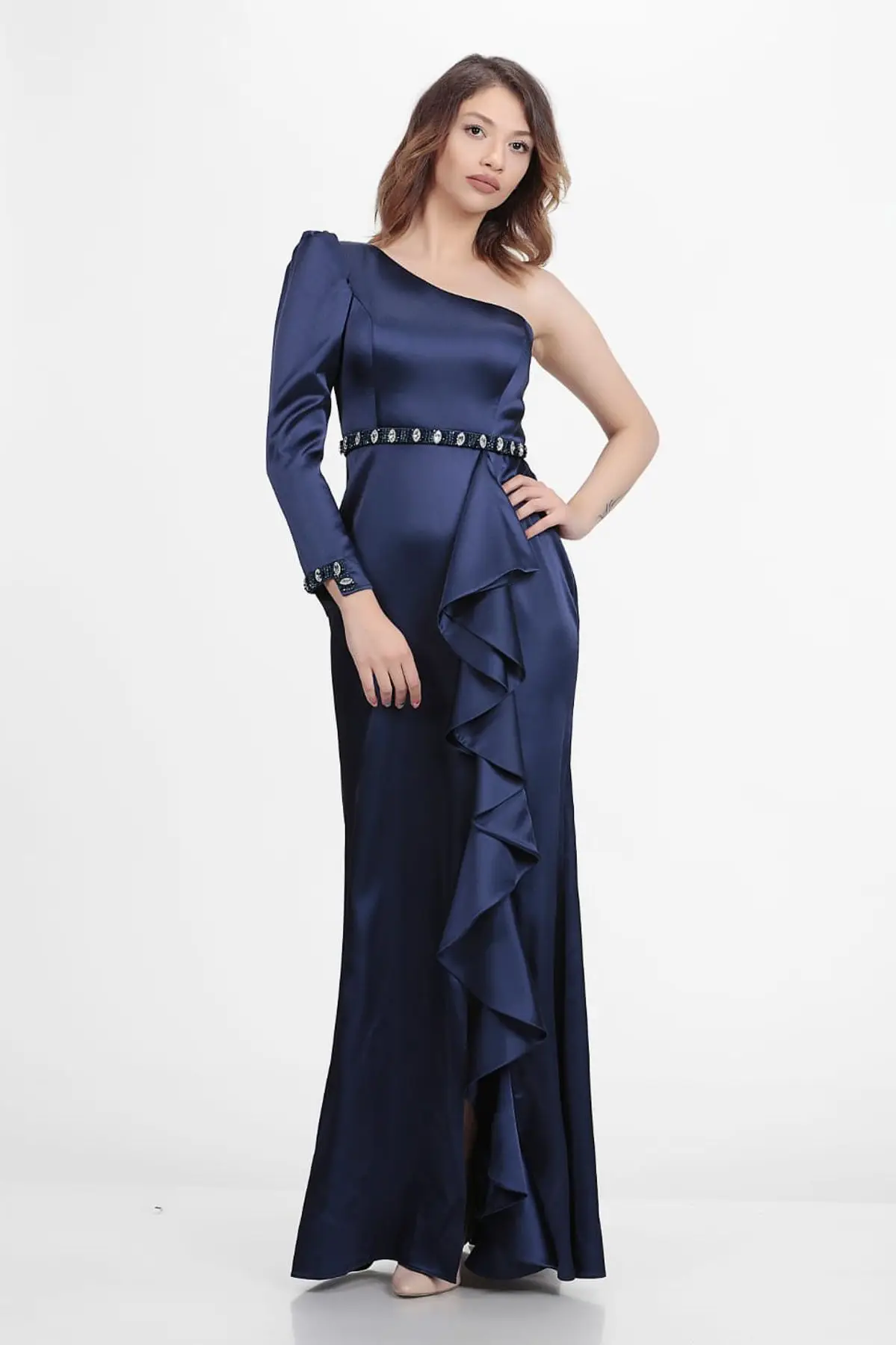 One-Shoulder Crystal Prom Dresses 2023 Ruffles Long Sleeves Floor-Length Elegant Robes De Soirée платье вечернее
One-Shoulder Crystal Prom Dresses 2023 Ruffles Long Sleeves Floor-Length Elegant Robes De Soirée платье вечернее