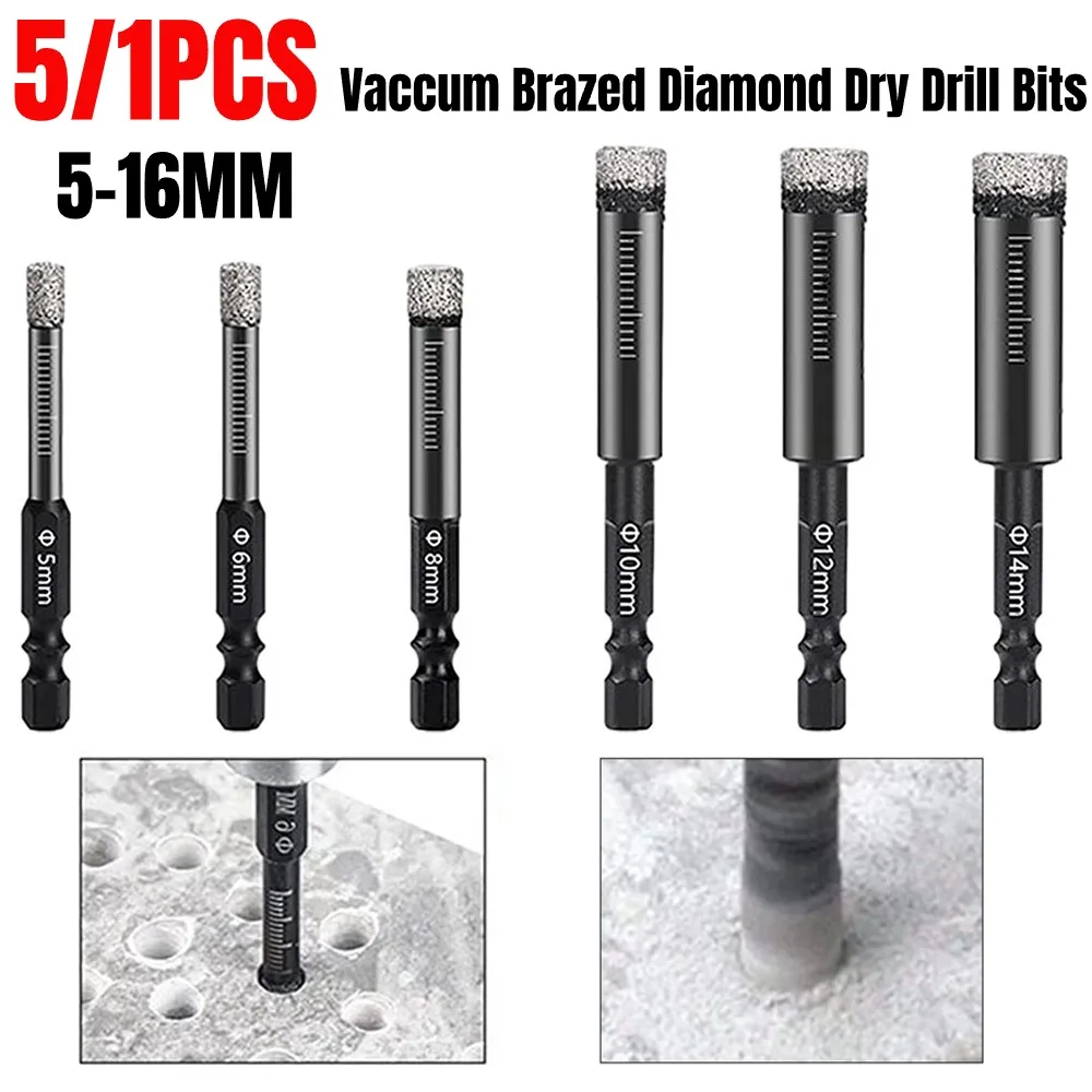 Hexagonal Shank Brazed Dry Ceramic Tile Diamond Drill Bit 5-16mm Hole Saw Marble Ceramic Granite Porcelain Cup Saw Hole Opener
Hexagonal Shank Brazed Dry Ceramic Tile Diamond Drill Bit 5-16mm Hole Saw Marble Ceramic Granite Porcelain Cup Saw Hole Opener