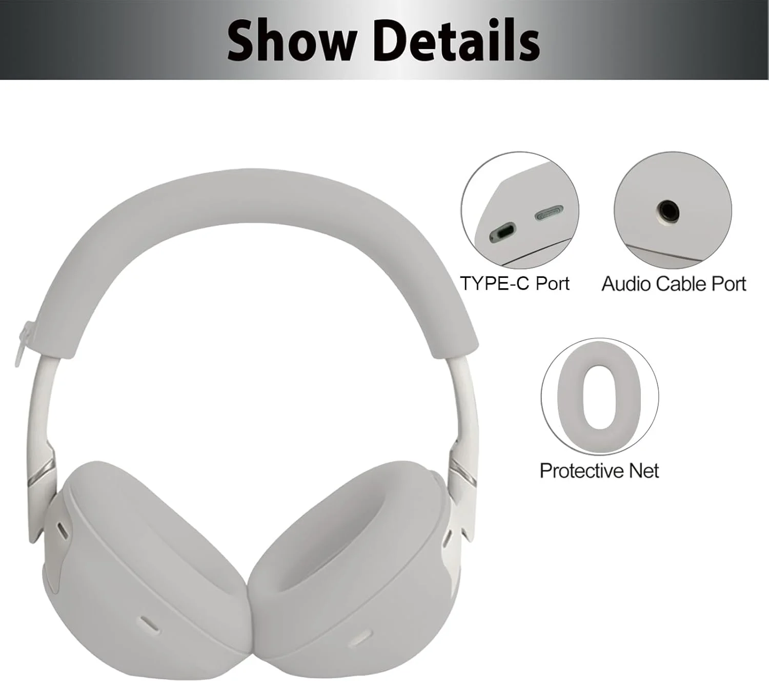 KUTOU3-in-1 Silicone Sweat Case Cover for Sony WH-1000XM6 Headphones Silicone Ear Pads Covers Headband Cover 1000XM6 Accesories KUTOU3-in-1 Silicone Sweat Case Cover for Sony WH-1000XM6 Headphones Silicone Ear Pads Covers Headband Cover 1000XM6 Accesories