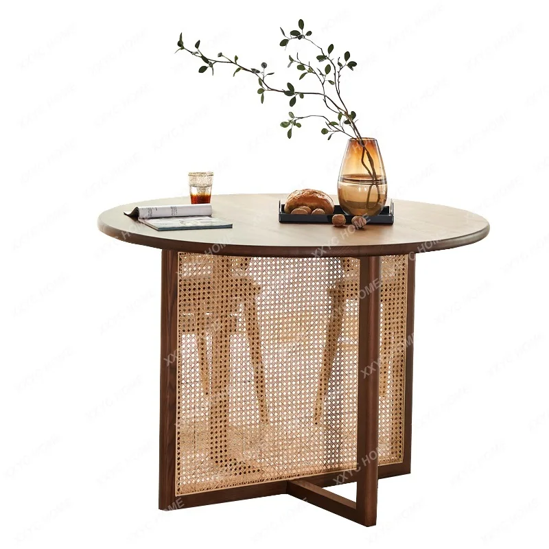 

Набор обеденных столов и стульев из массива дерева, современный минималистичный обеденный стол из ротанга B & B, обеденный стол