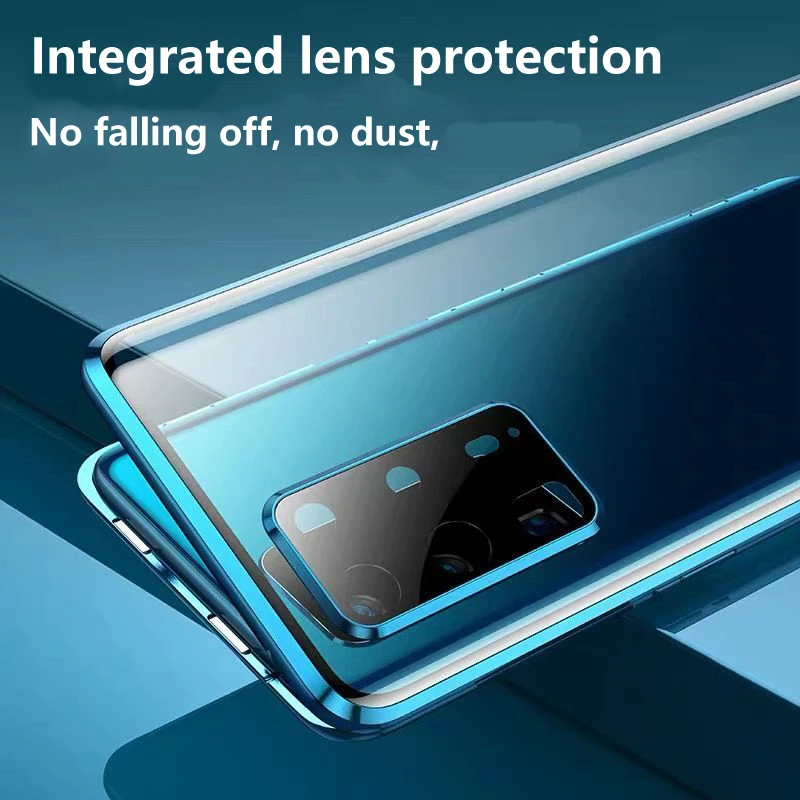 

Metal Frame Double Sided Glass Magnetic Phone Case For VIVO V23 5G V23E 5G V23 Pro V25 Pro 5G Camera Lens Cover