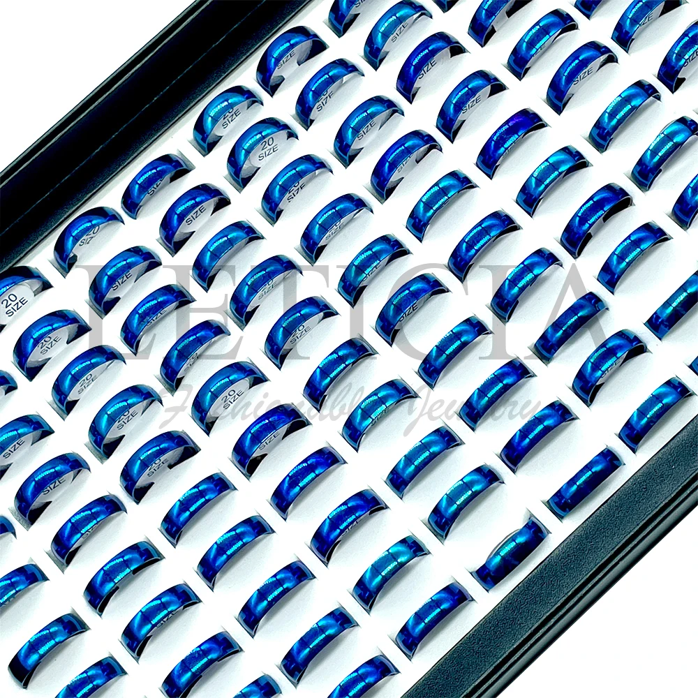 50/100pcs Men's Solid Color Stainless Steel Ring Blue Titanium Steel Ladies Ring Set Decoration Accessories Birthday Gift
50/100pcs Men's Solid Color Stainless Steel Ring Blue Titanium Steel Ladies Ring Set Decoration Accessories Birthday Gift