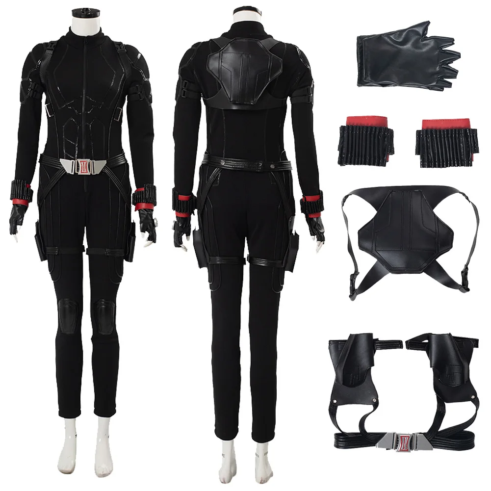 

Superhero Natasha Romanoff Cosplay Role Play Costumes Gloves Disguise Halloween Carnival Party Fantasia Suit For Women Girls