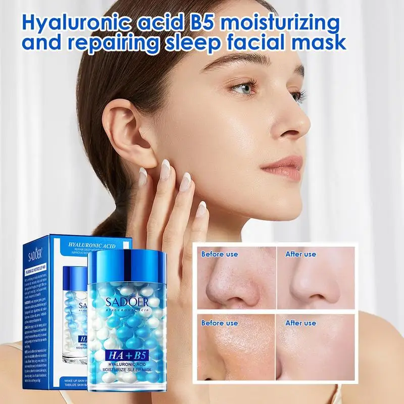 

Hyaluronic Acid Masque Beauty Masque for Smooths & Repairs Rejuvenating Face Masque Hyaluronic Acid Moisturizing Sleep Masque