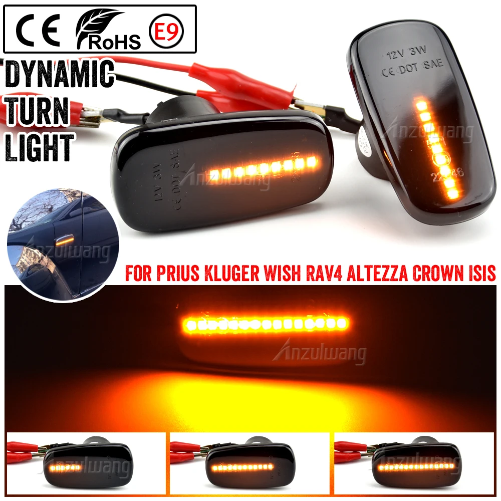 For Toyota Prius Kluger Wish Land Cruiser 200 Prado 120 RAV4 Altezza Lexus IS300 Dynamic Led Side Marker Lights Turn Signal Lamp
For Toyota Prius Kluger Wish Land Cruiser 200 Prado 120 RAV4 Altezza Lexus IS300 Dynamic Led Side Marker Lights Turn Signal Lamp