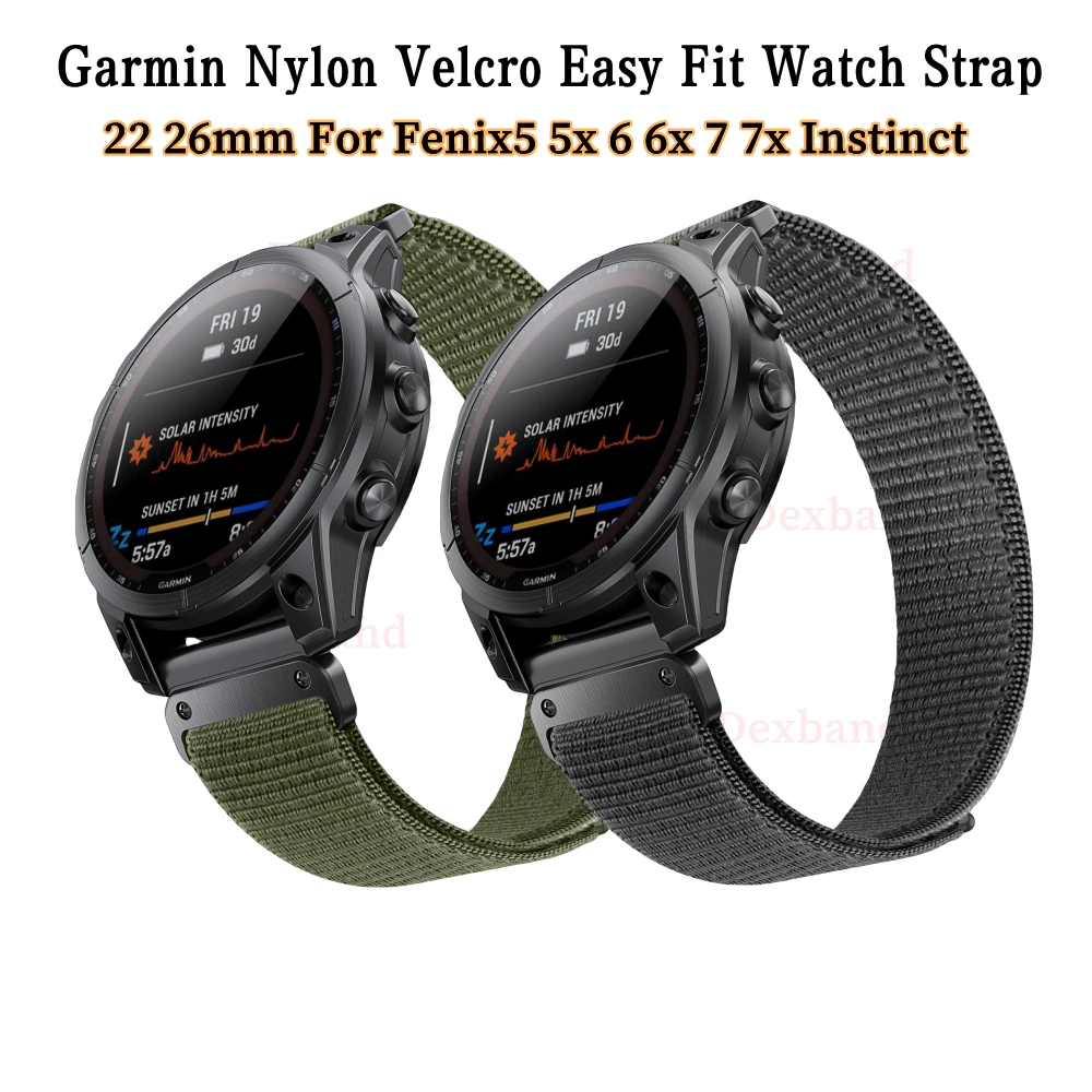 For Garmin 22 26mm Easy Fit Nylon Strap For Fenix5 5XPlus 6X 6XPro 7 7X 3HR Watch Band Tactix7 Pro Quick Release Bracelet Belt
For Garmin 22 26mm Easy Fit Nylon Strap For Fenix5 5XPlus 6X 6XPro 7 7X 3HR Watch Band Tactix7 Pro Quick Release Bracelet Belt