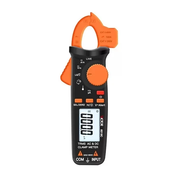 Цифровой мультиметр VICTOR 6019C, 6000 расчетов, ЖК-дисплей, Автоматический диапазон, 600 в, а, измерительные Клещи постоянного и переменного тока с проводом под током, тестовый зажим, размер 25 мм
Цифровой мультиметр VICTOR 6019C, 6000 расчетов, ЖК-дисплей, Автоматический диапазон, 600 в, а, измерительные Клещи постоянного и переменного тока с проводом под током, тестовый зажим, размер 25 мм