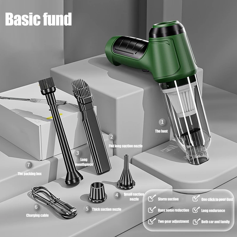 3 In 1 Home Car Wireless Vacuum Cleaner Blowable Home Appliance Vacuum Cleaner Grass Green
3 In 1 Home Car Wireless Vacuum Cleaner Blowable Home Appliance Vacuum Cleaner Grass Green