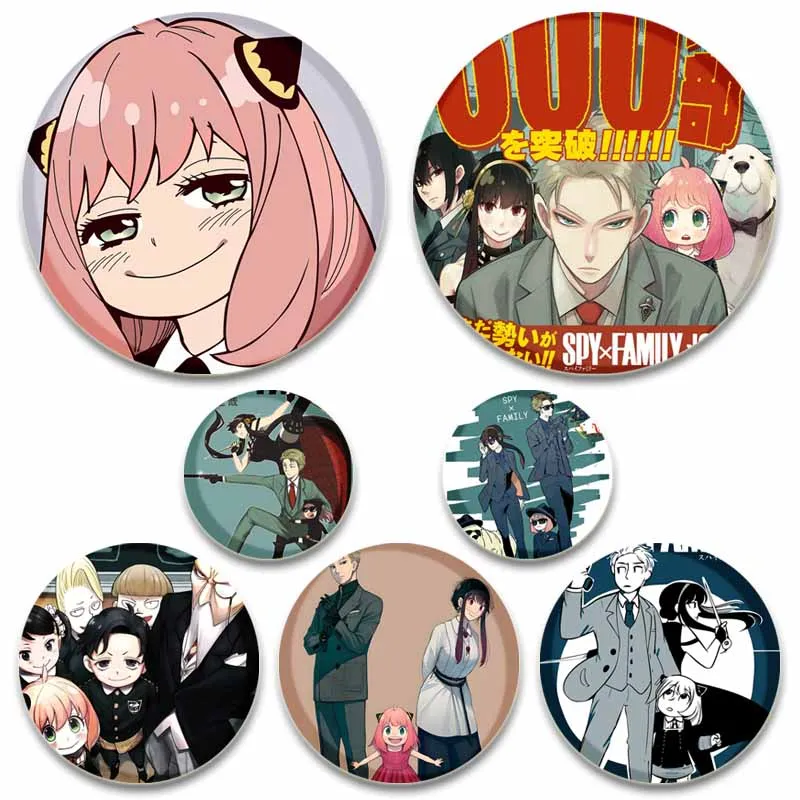 

SPY X FAMILY Alloy Enamel Pin Cute Anime Brooches Anya Cute Head Lapel Pins Cartoon Badge Backpack Hat Jewelry Accessories Gifts