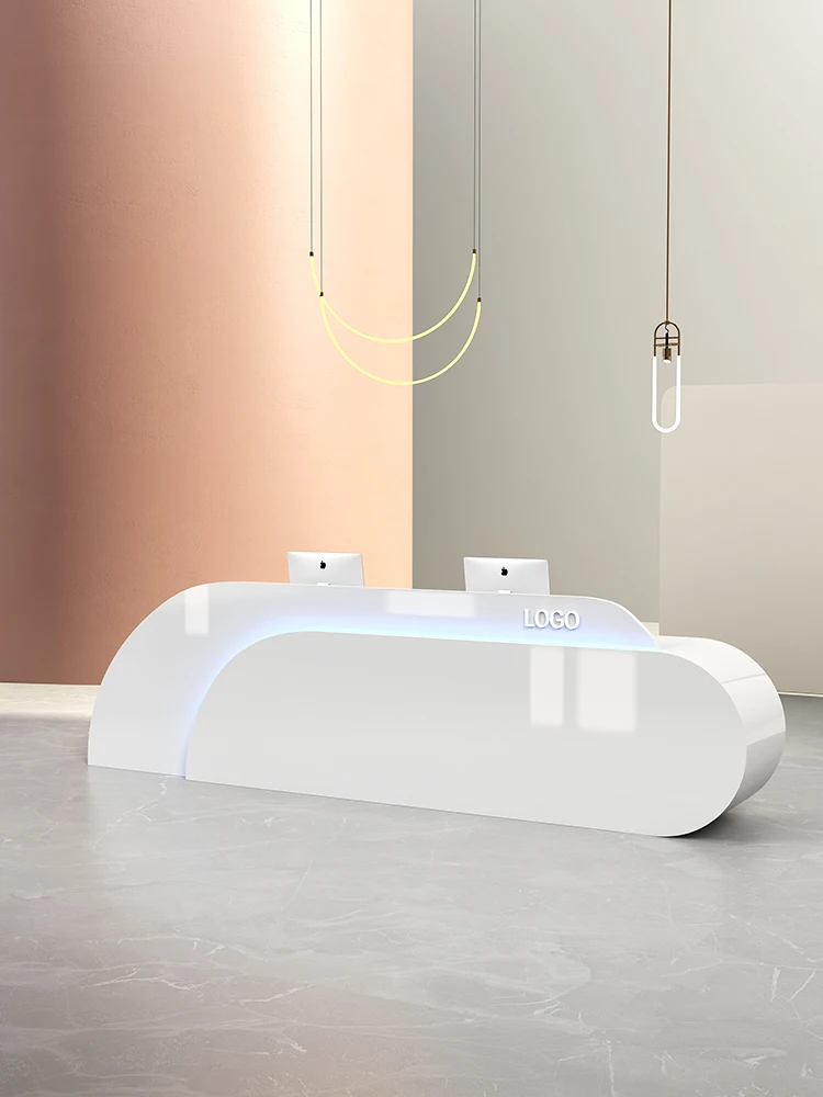 Paint reception desk Simple office front desk Modern store cash register beauty salon bar counter customization
Paint reception desk Simple office front desk Modern store cash register beauty salon bar counter customization