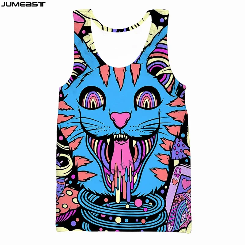 Jumeast Men Women 3D Vest Oversized Psychedelic Colorful Bule Cats Harajuku Short Sleeve Sport Pullover Summer Tank Tops Tees 
Jumeast Men Women 3D Vest Oversized Psychedelic Colorful Bule Cats Harajuku Short Sleeve Sport Pullover Summer Tank Tops Tees