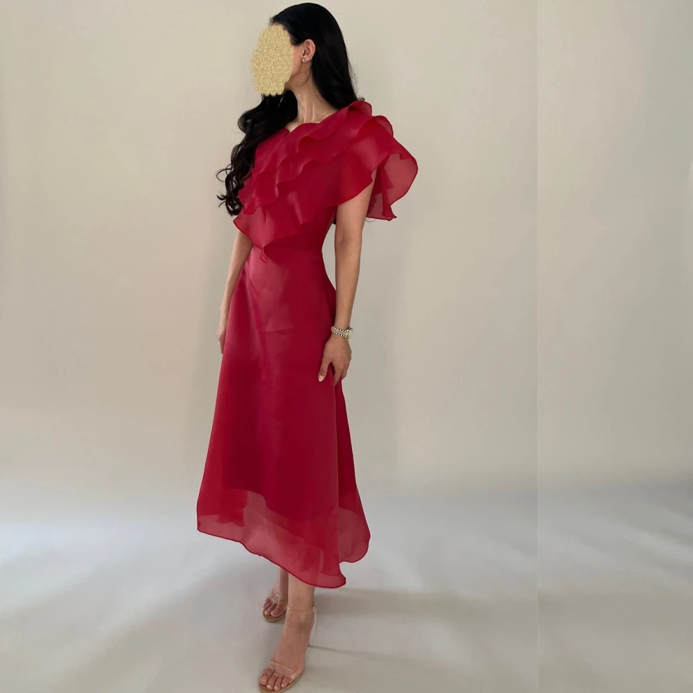 Prom Dress Evening Saudi Arabia Net Ruffles Party A-line V-neck Bespoke Occasion Gown Midi es
Prom Dress Evening Saudi Arabia Net Ruffles Party A-line V-neck Bespoke Occasion Gown Midi es