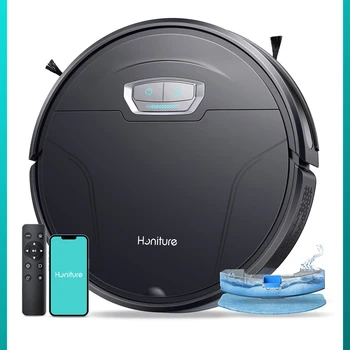 Honiture Robot Vacuum Cleaner 60000pa 3 in 1 Strong Suction Self-Charging App&Remote&Voice Robot Vacuum and Mop Combo
