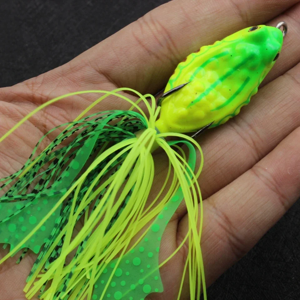 

5PC 5colors NEW Fishing Lure 8g 50mm soft bait frog Topwater Floating Frogs Baits artificial Rubber bait Fishing Tackle