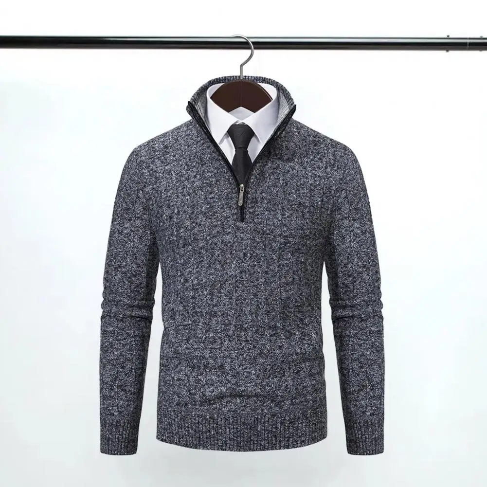 Men Autumn Winter Sweater Zipper Design Stand Collar Long Sleeve Pullover Thick Warm Casual Bottoming Sweater Top
Men Autumn Winter Sweater Zipper Design Stand Collar Long Sleeve Pullover Thick Warm Casual Bottoming Sweater Top