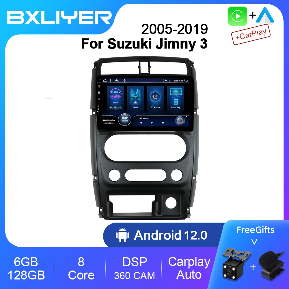 BXLIYER 6+128GB Carplay Android 12 Auto Radio Stereo For Suzuki Jimny 3 2005 - 2019 Multimedia Player 2 DIN GPS NAVI Head Unit
BXLIYER 6+128GB Carplay Android 12 Auto Radio Stereo For Suzuki Jimny 3 2005 - 2019 Multimedia Player 2 DIN GPS NAVI Head Unit