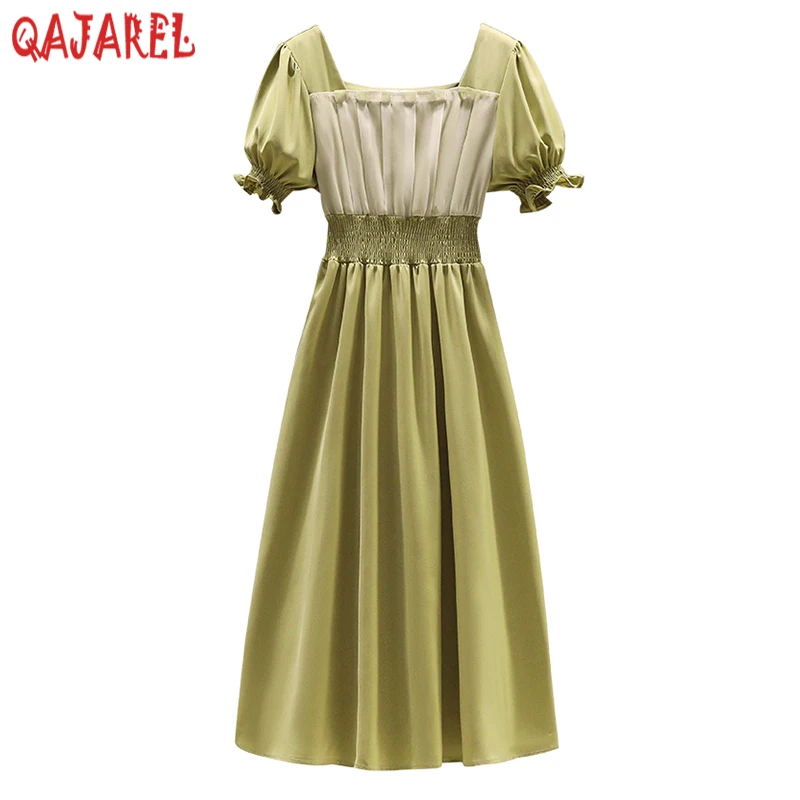 2024 New Fashion Patchowrk Princess Sleeve Square Collar Midi Dress Summer Solid Elegant Bodycon Dress Women Korean Vintage Robe
2024 New Fashion Patchowrk Princess Sleeve Square Collar Midi Dress Summer Solid Elegant Bodycon Dress Women Korean Vintage Robe