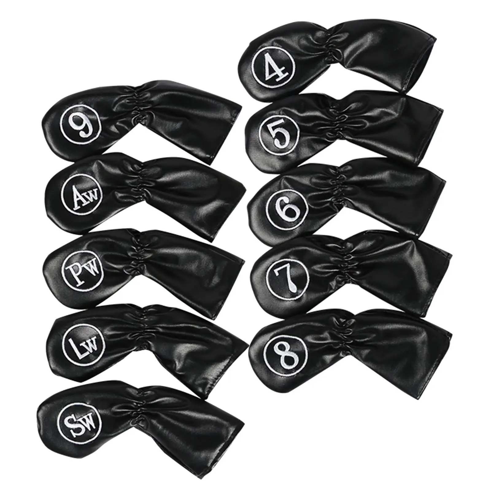 

10Pcs Golf Iron Covers Set with Number Tags Protector Head Protector Golf Club Head Covers for Golfers Golfer Most Irons Head