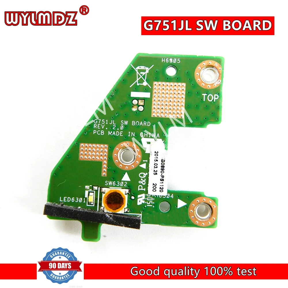 G751JL SW BOARD For ASUS G751 G751J G751JL G751JY G751JM G751JT DC POWER JACK POWER BOARD Switch Button Board 
G751JL SW BOARD For ASUS G751 G751J G751JL G751JY G751JM G751JT DC POWER JACK POWER BOARD Switch Button Board