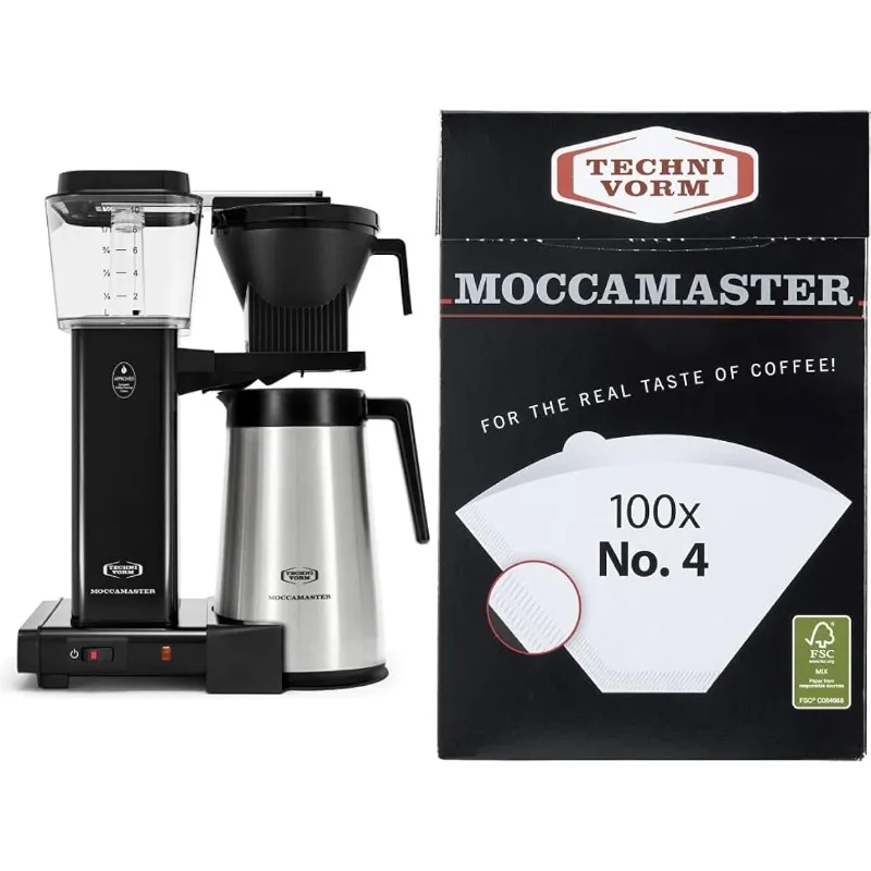 

Technivorm Moccamaster 79314 KBGT thermal Carafe 10-Cup Coffee Maker 40 Ounce, Black 1.25l Coffee Machines