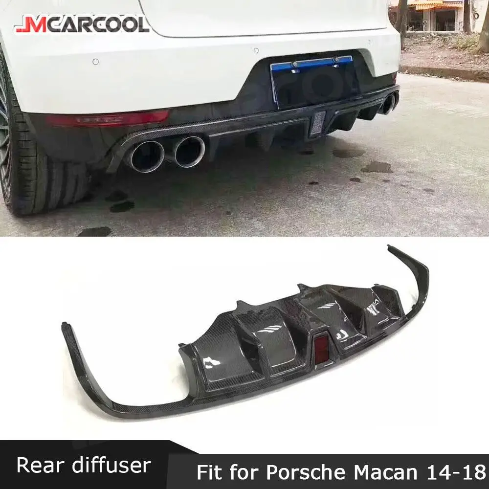 For Porsche Macan 2014-2018 Rear Lip Diffuser With LED Light Carbon Fiber / FRP Fins Shark Style Bumper Guard
For Porsche Macan 2014-2018 Rear Lip Diffuser With LED Light Carbon Fiber / FRP Fins Shark Style Bumper Guard