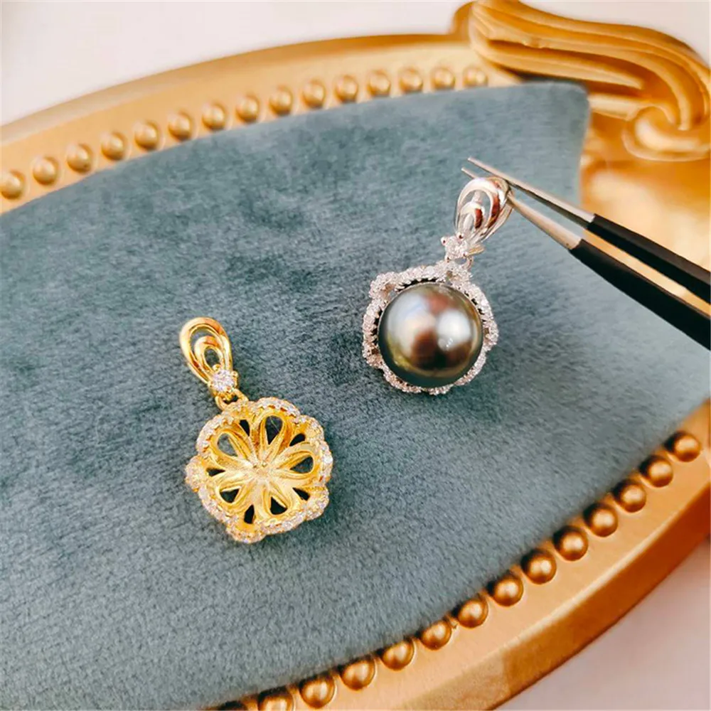 DIY pearl accessories S925 sterling silver concealer pearl jade pendant with 8-10mm beads
DIY pearl accessories S925 sterling silver concealer pearl jade pendant with 8-10mm beads