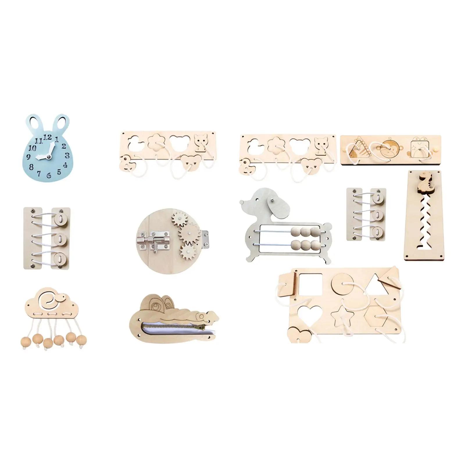 Busy Board Parts Teaching Material Portable Activity Sensory Board Parts for Children Preschool Girls Boys Travel Ages 3 4 5 6
Busy Board Parts Teaching Material Portable Activity Sensory Board Parts for Children Preschool Girls Boys Travel Ages 3 4 5 6