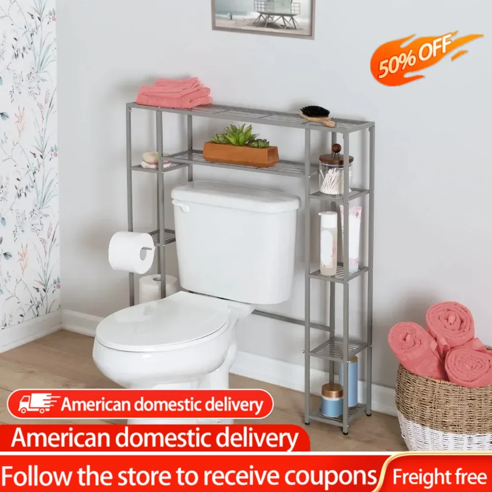 5-Tier Over-the-Toilet Steel Space Saver Shelf Satin Nickel Freight Free Home Gadgets Storage Organization Garden
5-Tier Over-the-Toilet Steel Space Saver Shelf Satin Nickel Freight Free Home Gadgets Storage Organization Garden