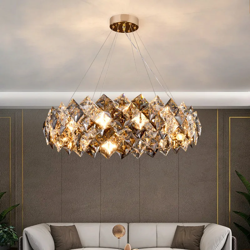 Luxury Round Crystal LED Chandeliers Bedroom Living Room Gold Lustre Lighting Pendant Fixture Kitchen Island Dining Hanging Lamp
Luxury Round Crystal LED Chandeliers Bedroom Living Room Gold Lustre Lighting Pendant Fixture Kitchen Island Dining Hanging Lamp