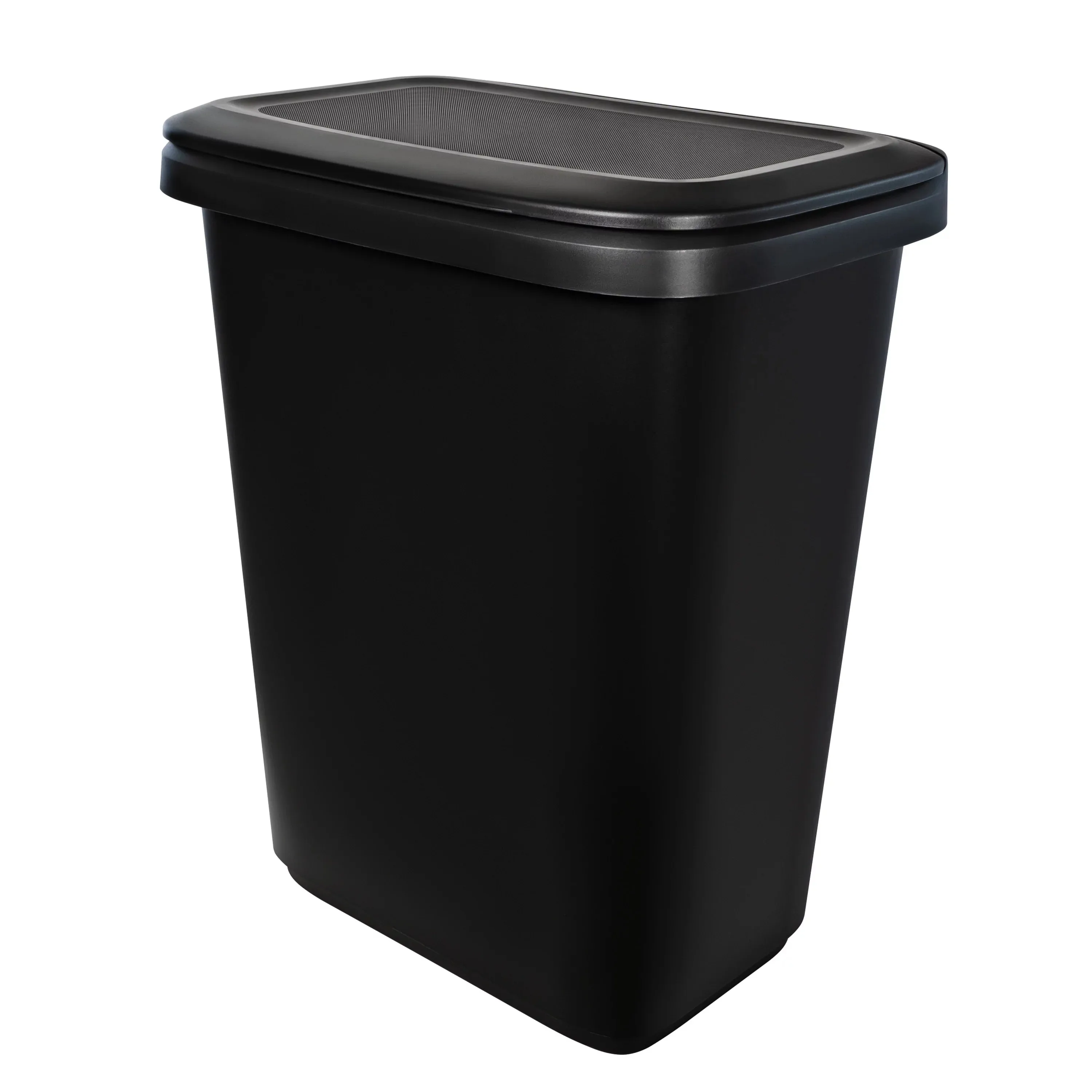 

20.4 Gallon Trash Can, Plastic Dual Function Divided Extra Large Kitchen Trash Can, Black