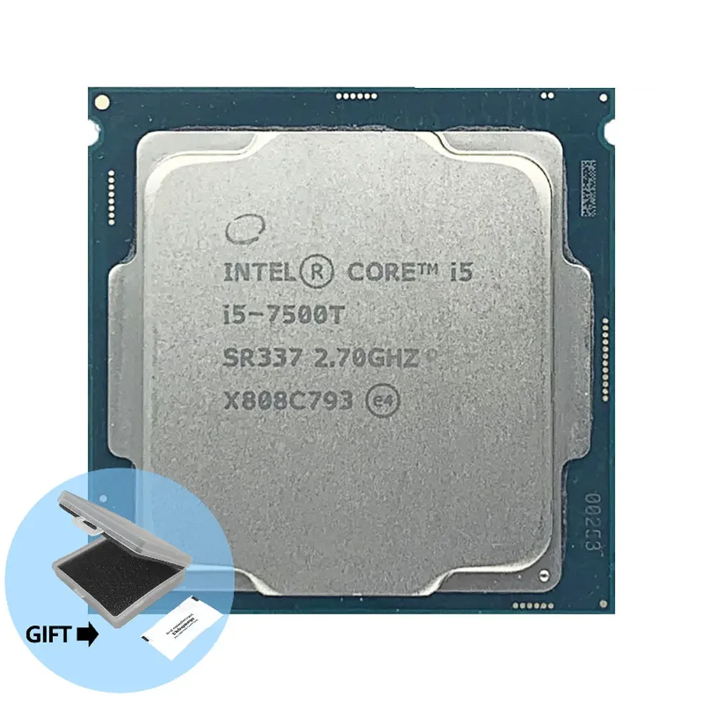 

Процессор Intel Core i5-7500T i5 7500T, 2,7 ГГц, четырехъядерный, 4 потока, 6 Мб, 35 Вт, LGA 1151