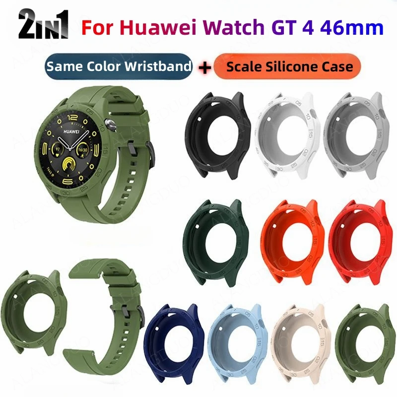 Силиконовый ремешок 2 в 1 + защитный чехол для Huawei Watch GT4 46 мм, официальный сменный Браслет того же цвета, аксессуары для часов gt4
Силиконовый ремешок 2 в 1 + защитный чехол для Huawei Watch GT4 46 мм, официальный сменный Браслет того же цвета, аксессуары для часов gt4