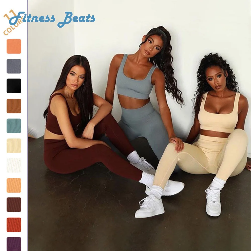 Yoga Set Fitness Quick Drying Breathable Solid Color Elasticity Shockproof Seamless High Waisted Thread Lady Bra Tank Top Pants
Yoga Set Fitness Quick Drying Breathable Solid Color Elasticity Shockproof Seamless High Waisted Thread Lady Bra Tank Top Pants