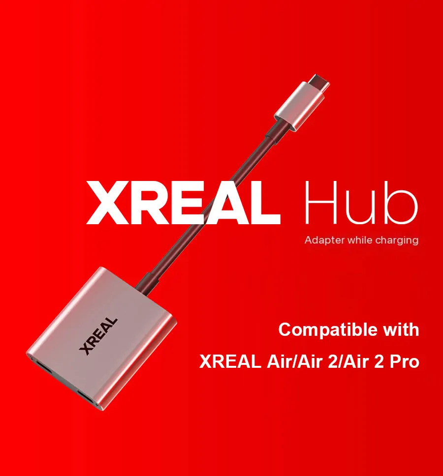 

XREAL HUB Expansion Adapter 120Hz Type-c PD Fast Charging Adapter For XREAL AIR / AIR 2 AR Glasses Switch PS4 PS5 Converter