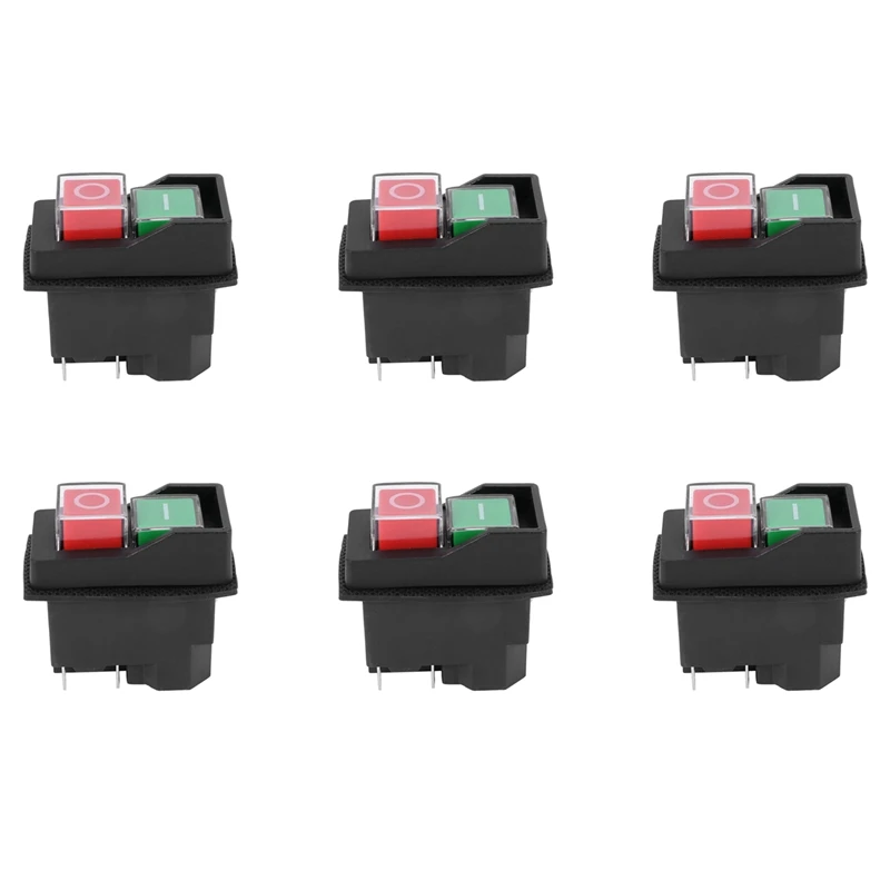 

Hot 6X Waterproof Electromagnetic Push Button Switch 5 Pins KJD17 220-240V Coil Magnetic Starter Power Tool Safety Switches