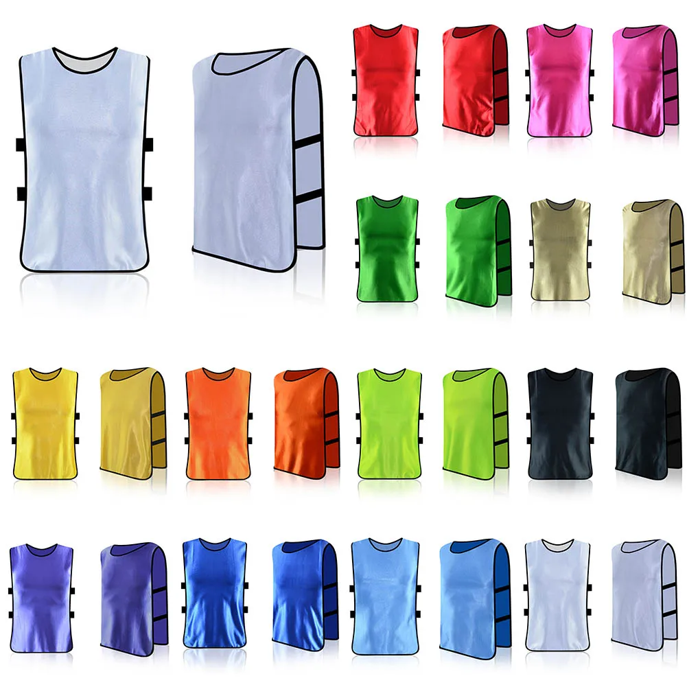 

2023new Adults Kids Soccer Pinnies Quick Drying Basketball Football Rugby Team Jerseys Training Numbered Bibs Practice Sports Ve