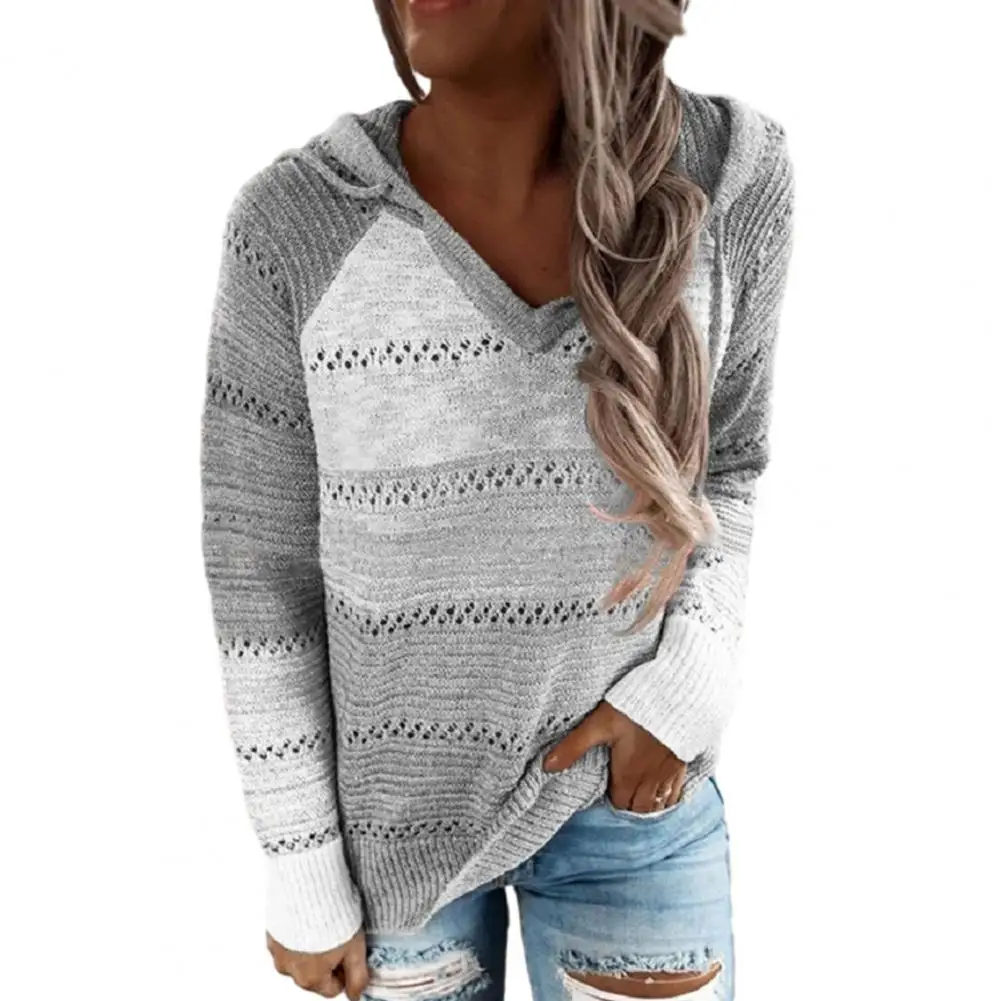 Hoodies Women Fall Top Knitted Striped Patchwork Loose Drawstring Hoodie Elastic Pullover Long Sleeve Casual Sweater Sweatshirt
Hoodies Women Fall Top Knitted Striped Patchwork Loose Drawstring Hoodie Elastic Pullover Long Sleeve Casual Sweater Sweatshirt