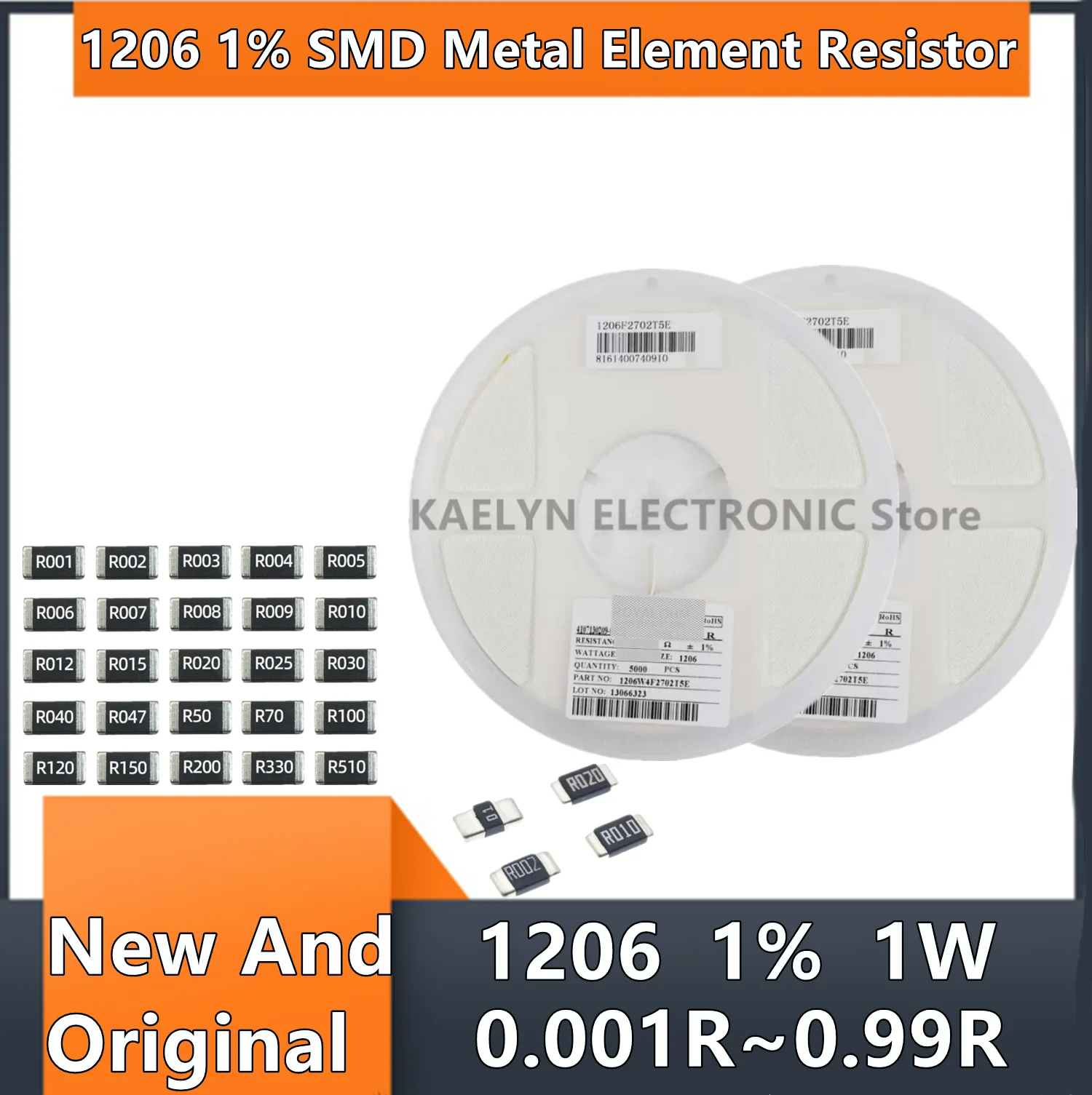 

5000PCS 1206 1% SMD 1W Resistor 0.001R 0.002R 0.004R 0.007R 0.04R 0.2R 0.3R 0.012R 0.015R 0.018R 0.02R 0.022R 0.03R 0.003R OHM