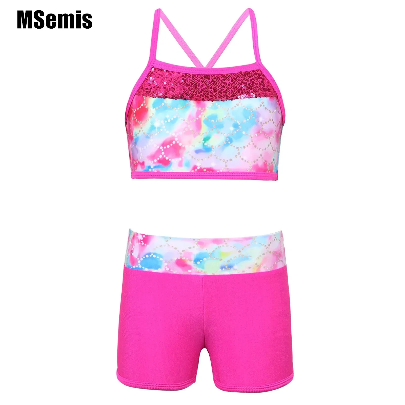 Kids Girls Sequins Mermaid Outfit Sleeveless Scales Printed Tank Top with Bottoms Set for Ballet Dance Gym Workout
Kids Girls Sequins Mermaid Outfit Sleeveless Scales Printed Tank Top with Bottoms Set for Ballet Dance Gym Workout