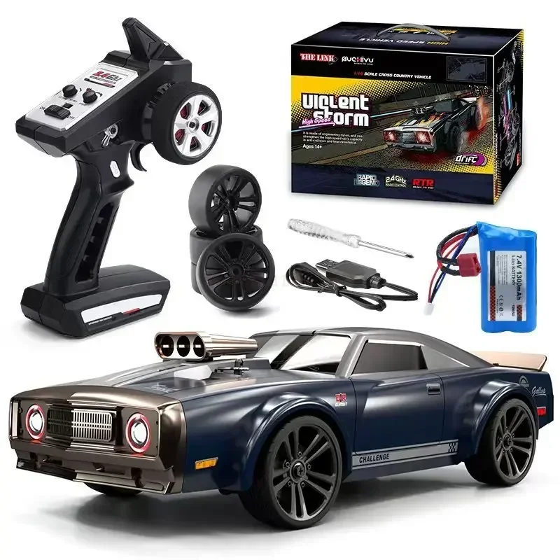 

35km/h Scy-16303 1:16 Rc Car 4wd With Led Light Remote Control Muscle Cars Model High Speed Drift Racing Vehicle Kids Puzzle Toy
