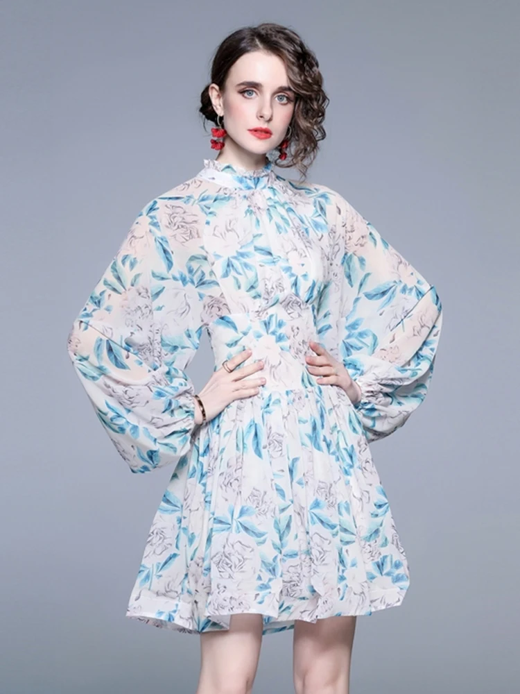 2022 Summer Fashion Runway Chiffon Mini Dress Women's Long Sleeve Elegant Gorgeous Floral Print Holidays Beach Vestidos M9005
2022 Summer Fashion Runway Chiffon Mini Dress Women's Long Sleeve Elegant Gorgeous Floral Print Holidays Beach Vestidos M9005