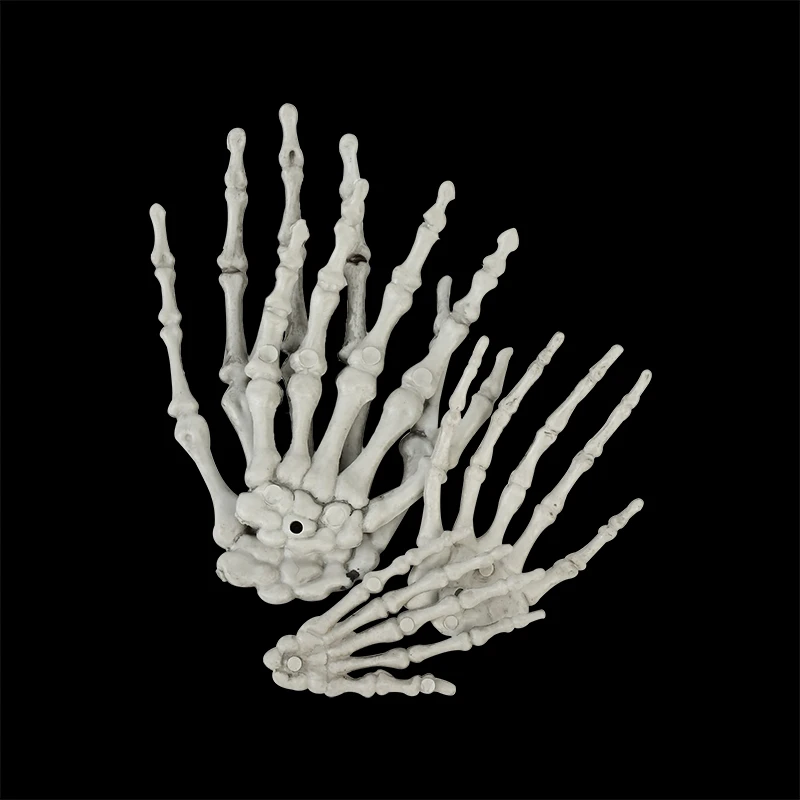 

1Pair Halloween Skeleton Hands Bone Fake Skull Scary Human Hand Halloween Party Decoration Supply Ghost Haunted Bar Terror Props