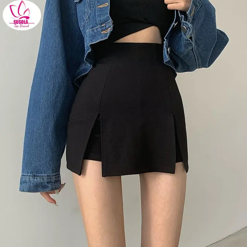 Sexy Split Shorts Skirt Women's Office Ladies Suit Skirt Summer New Black Mini A-line Pants Skirt High Waist Wide Leg Shorts
Sexy Split Shorts Skirt Women's Office Ladies Suit Skirt Summer New Black Mini A-line Pants Skirt High Waist Wide Leg Shorts