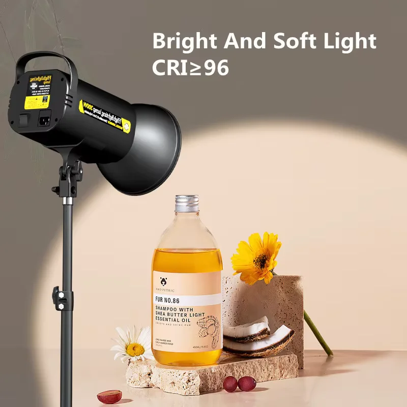 300W LED Video Light 5700K Continuous Dimmable Aluminum Photography Lamp and 2.1-meter support bracket 300W LED Video Light 5700K Continuous Dimmable Aluminum Photography Lamp and 2.1-meter support bracket