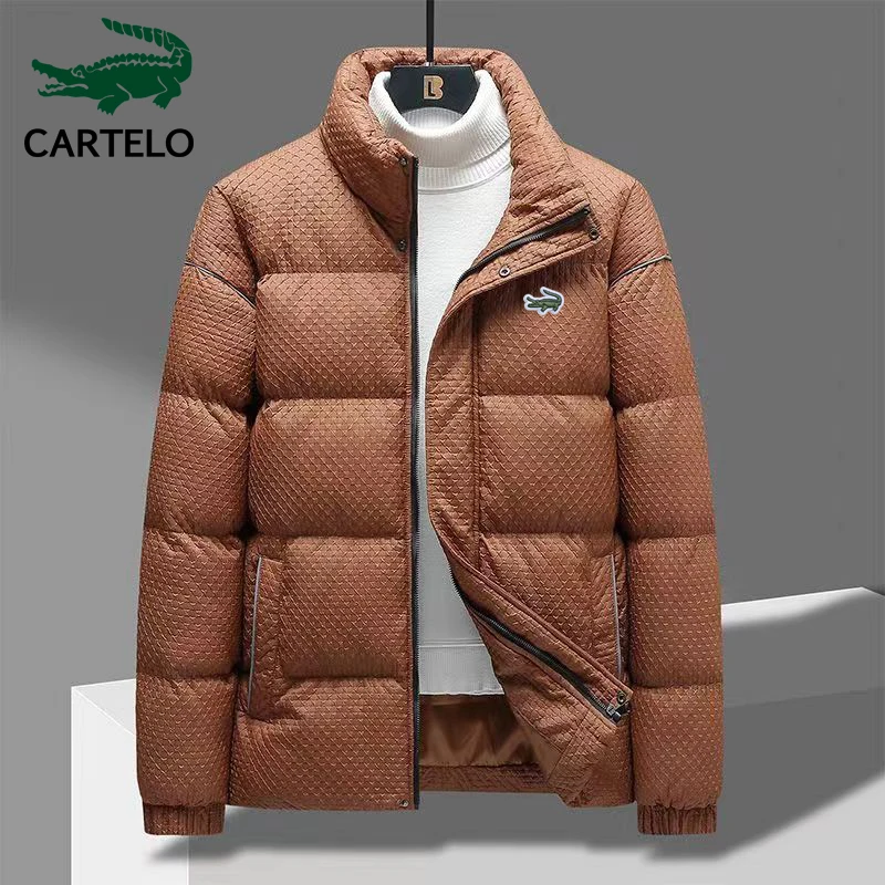 

CARTELO Men's Autumn and Winter Loose and Thickened Embroidered Cotton Clothes Luxury Quality Cotton Clothes Fashion Coat