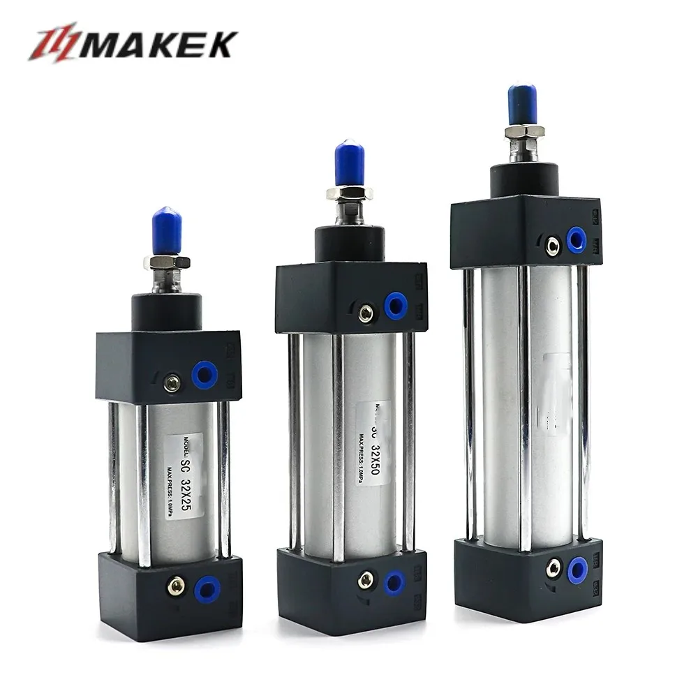 Standard Air Pneumatic Cylinders SC 32/40/50/63mm Bore Double Acting 50/75/100/125/150/175/200/250/300/350/400/500/1000mm Stroke
Standard Air Pneumatic Cylinders SC 32/40/50/63mm Bore Double Acting 50/75/100/125/150/175/200/250/300/350/400/500/1000mm Stroke