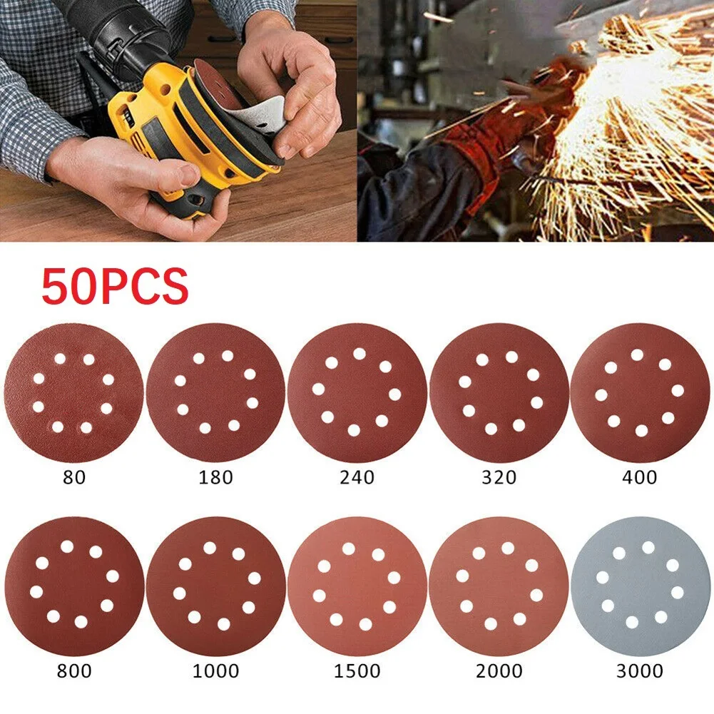 50 PCS 5 Inch Round Shape 8 Hole Loop Hook Sanding Discs Sandpaper Sand Sheets 80-3000 Grit Angle Grinder Abrasive Power Tools
50 PCS 5 Inch Round Shape 8 Hole Loop Hook Sanding Discs Sandpaper Sand Sheets 80-3000 Grit Angle Grinder Abrasive Power Tools