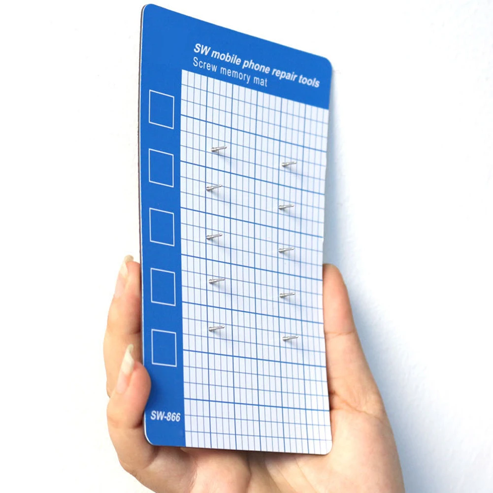 Magnetic Screw Memory Mat Mini Chart Work Pad For Little Small Screws Holds Repair Tools 145 X 90mm Hand Tool Set
Magnetic Screw Memory Mat Mini Chart Work Pad For Little Small Screws Holds Repair Tools 145 X 90mm Hand Tool Set