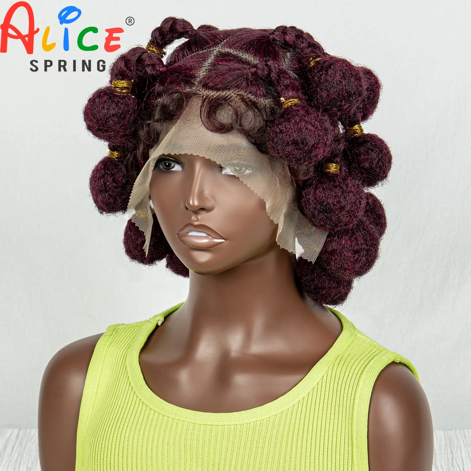 

Synthetic Braided Wigs HD Full Lace Burgundy 99J Wig Knotless Box Braids Wigs For Black Women Handmade Afrian Braiding Hair Wigs