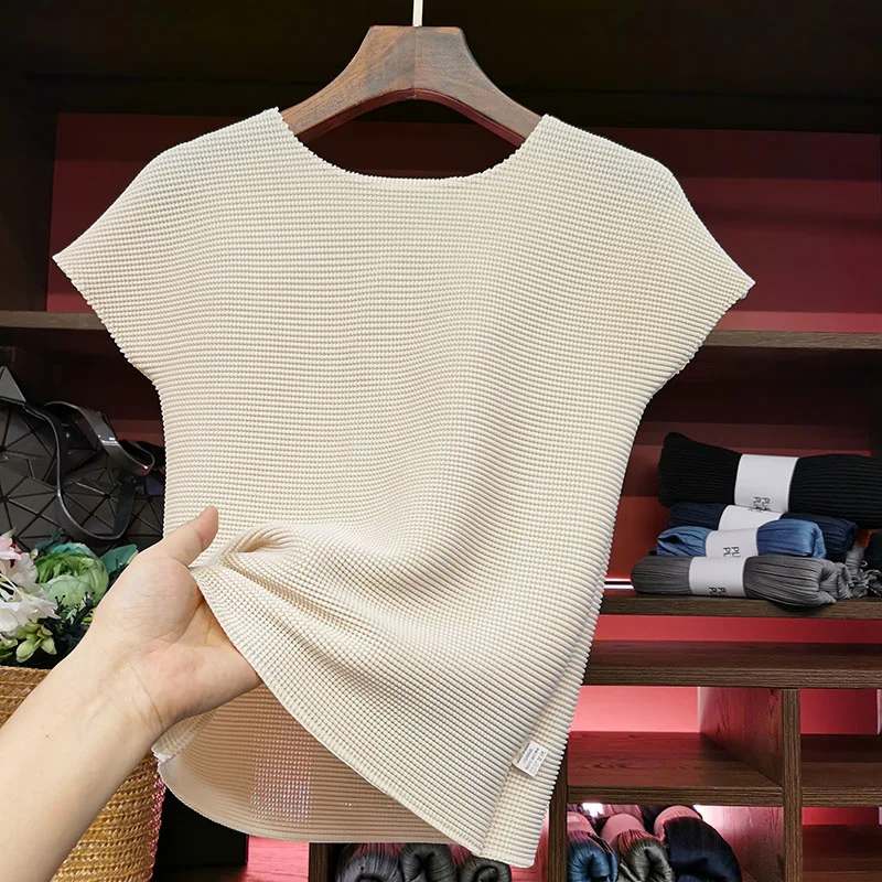 Women's Clothing Summer Tight Elastic Corn Pleated Round Neck T-shirt Versatile Slim Crop Top Clothes
Women's Clothing Summer Tight Elastic Corn Pleated Round Neck T-shirt Versatile Slim Crop Top Clothes